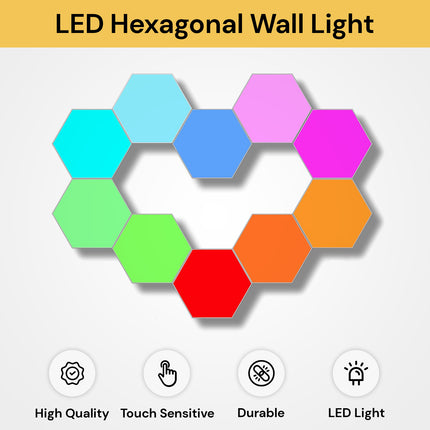 10PCs LED Hexagonal Wall Lights