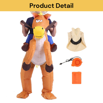 Inflatable Horse Cowboy Suit