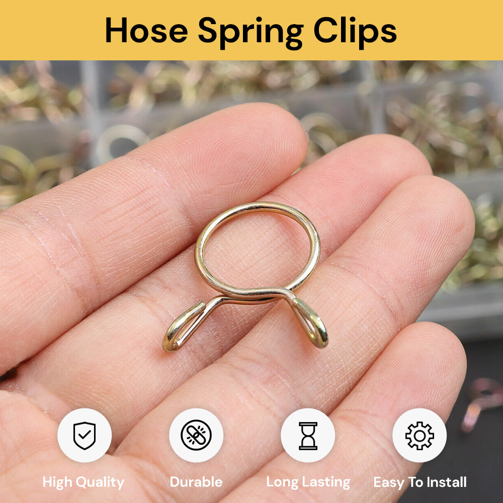 126pcs Spring Clips - Assorted Sizes for Fastening