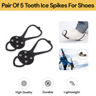 Pair Of 5 Tooth Ice Spikes For Shoes