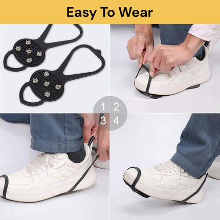 Pair Of 5 Tooth Ice Spikes For Shoes