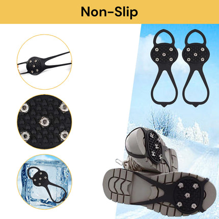 Pair Of 5 Tooth Ice Spikes For Shoes