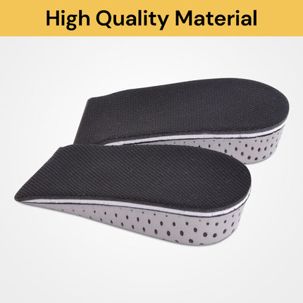 Unisex Insole Heels - Grey - Black - Comfortable and Height-Boosting