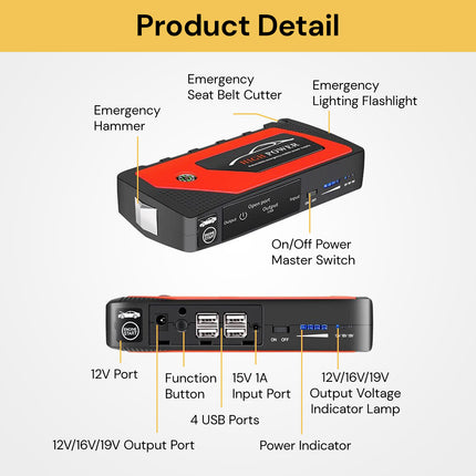 12V Car Jump Starter Power Bank