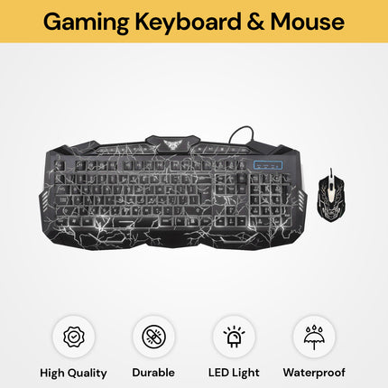 USB Wired Gaming Keyboard And Mouse Set