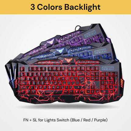 USB Wired Gaming Keyboard And Mouse Set