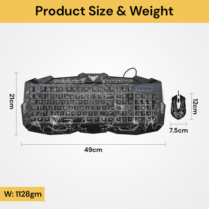 USB Wired Gaming Keyboard And Mouse Set