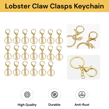 20PCs Lobster Claw Clasps Keychain