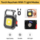 Portable Torch Keychain With 7 Light Modes