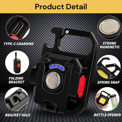 Portable Torch Keychain With 7 Light Modes