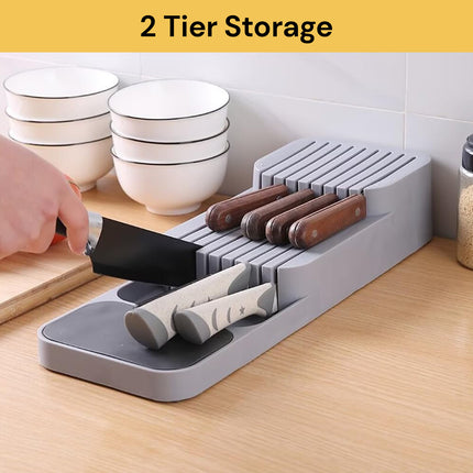 2-Tier Kitchen Knife Organiser