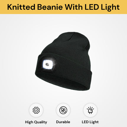 Knitted Beanie With LED Light