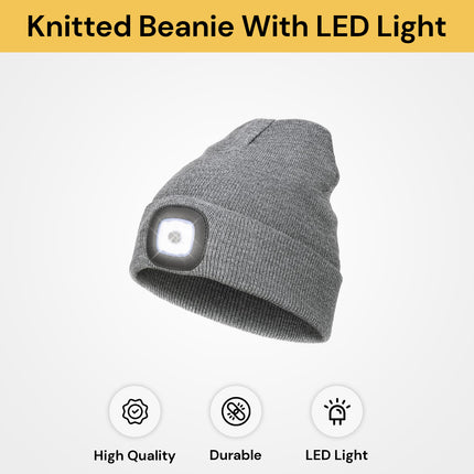 Knitted Beanie With LED Light