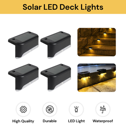 4Pcs Solar LED Deck Lights