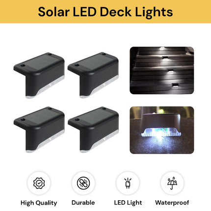 4Pcs Solar LED Deck Lights