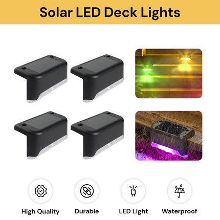 4Pcs Solar LED Deck Lights