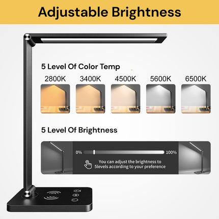 LED Desk Lamp With Wireless Charger