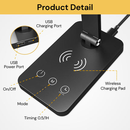 LED Desk Lamp With Wireless Charger