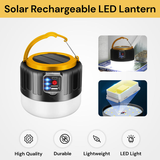 Solar Rechargeable Emergency LED Lantern