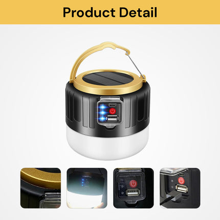 Solar Rechargeable Emergency LED Lantern