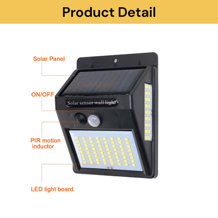 2PCs 100LEDs Patio Wall Solar Lights