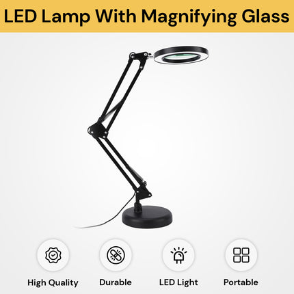 LED Lamp With Magnifying Glass