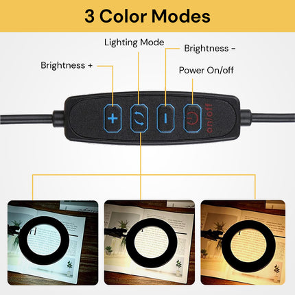 LED Lamp With Magnifying Glass