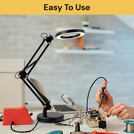 LED Lamp With Magnifying Glass