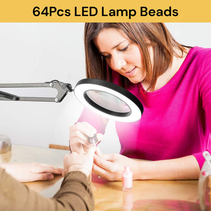 LED Lamp With Magnifying Glass