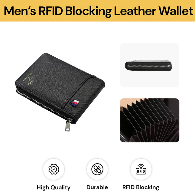 Men’s RFID Blocking Leather Wallet