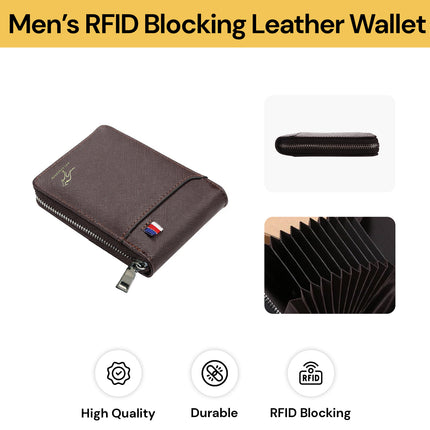 Men’s RFID Blocking Leather Wallet