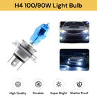 H4 100/90W 6000K Halogen Lamp Light Bulb