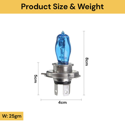 H4 100/90W 6000K Halogen Lamp Light Bulb