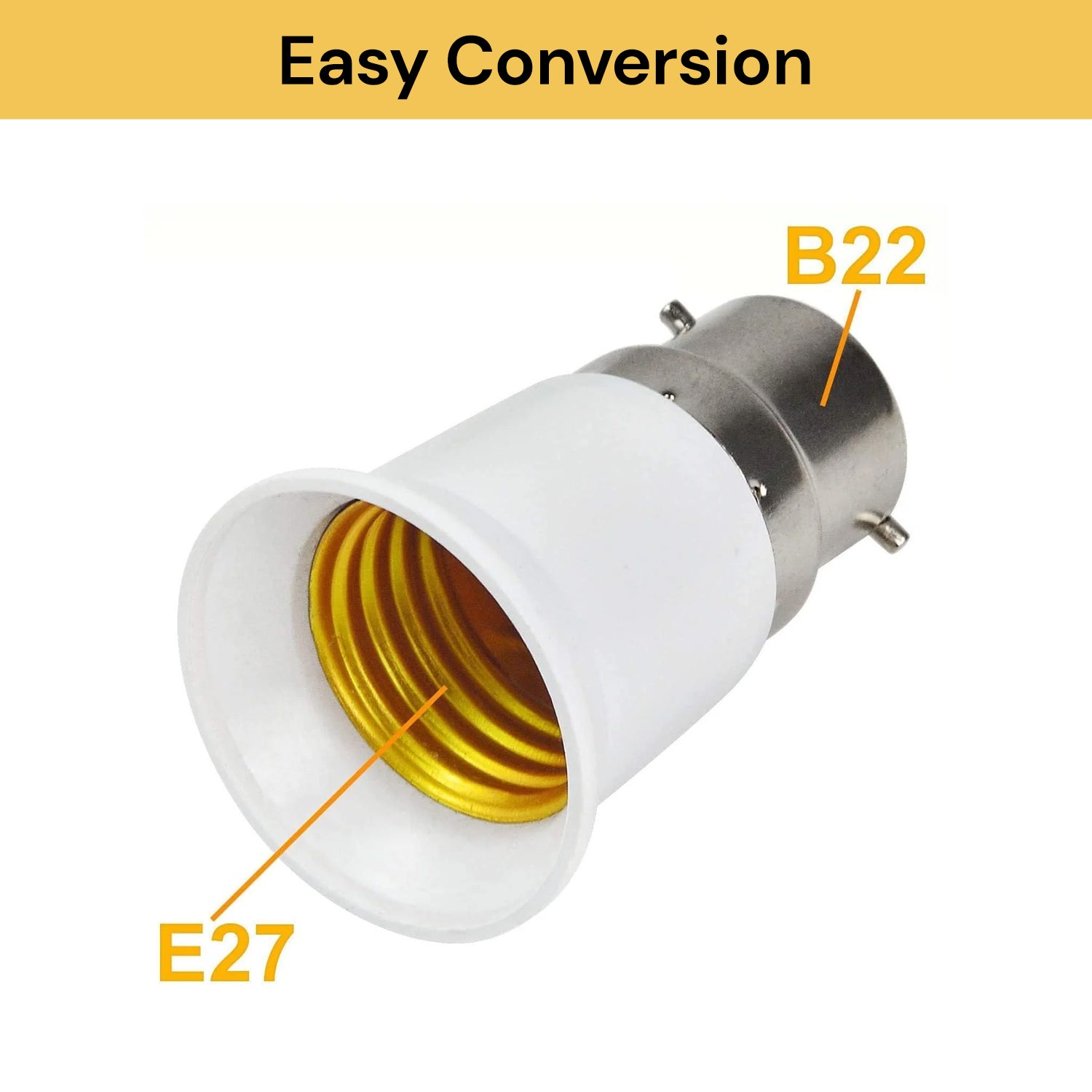 B22 Adapter 10PCs B22 to E27 Light Socket Adapters