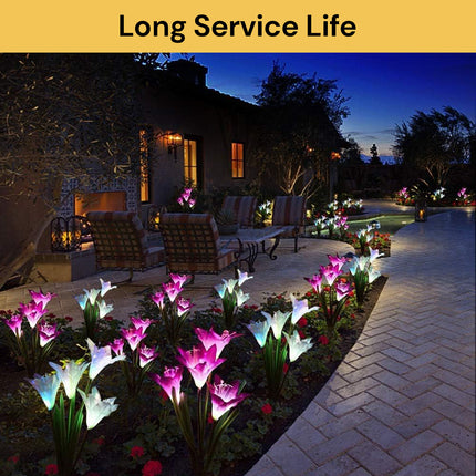 2PCs LED Solar Lily Garden Light