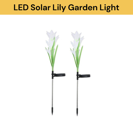 2PCs LED Solar Lily Garden Light