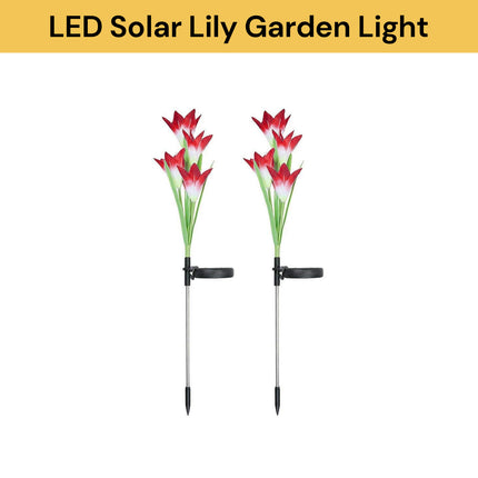 2PCs LED Solar Lily Garden Light