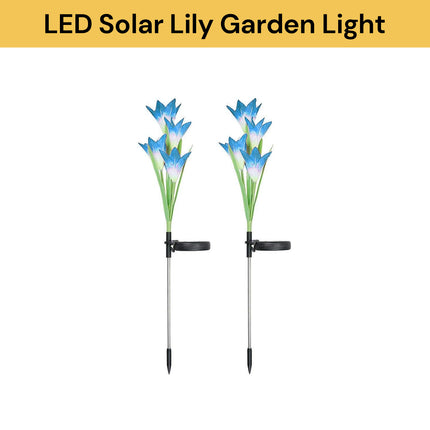 2PCs LED Solar Lily Garden Light