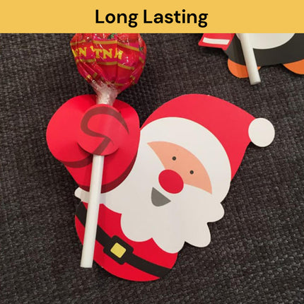 50PCs Santa Claus Lollipop Holder Cards