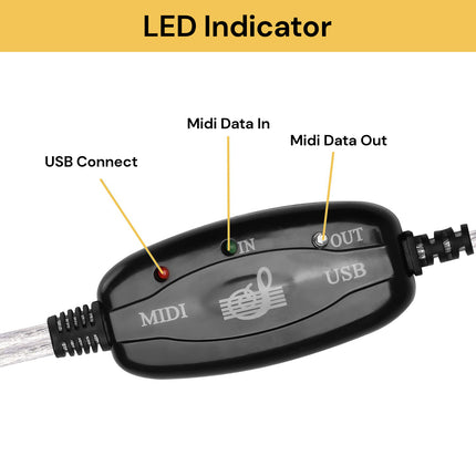 MIDI To USB Cable Converter