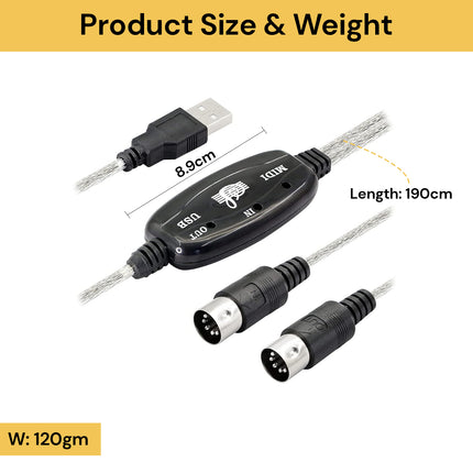 MIDI To USB Cable Converter