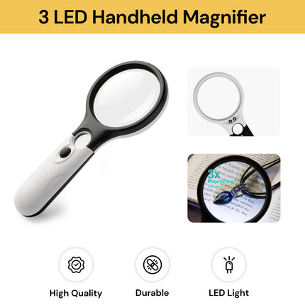 3 LED Handheld Magnifier