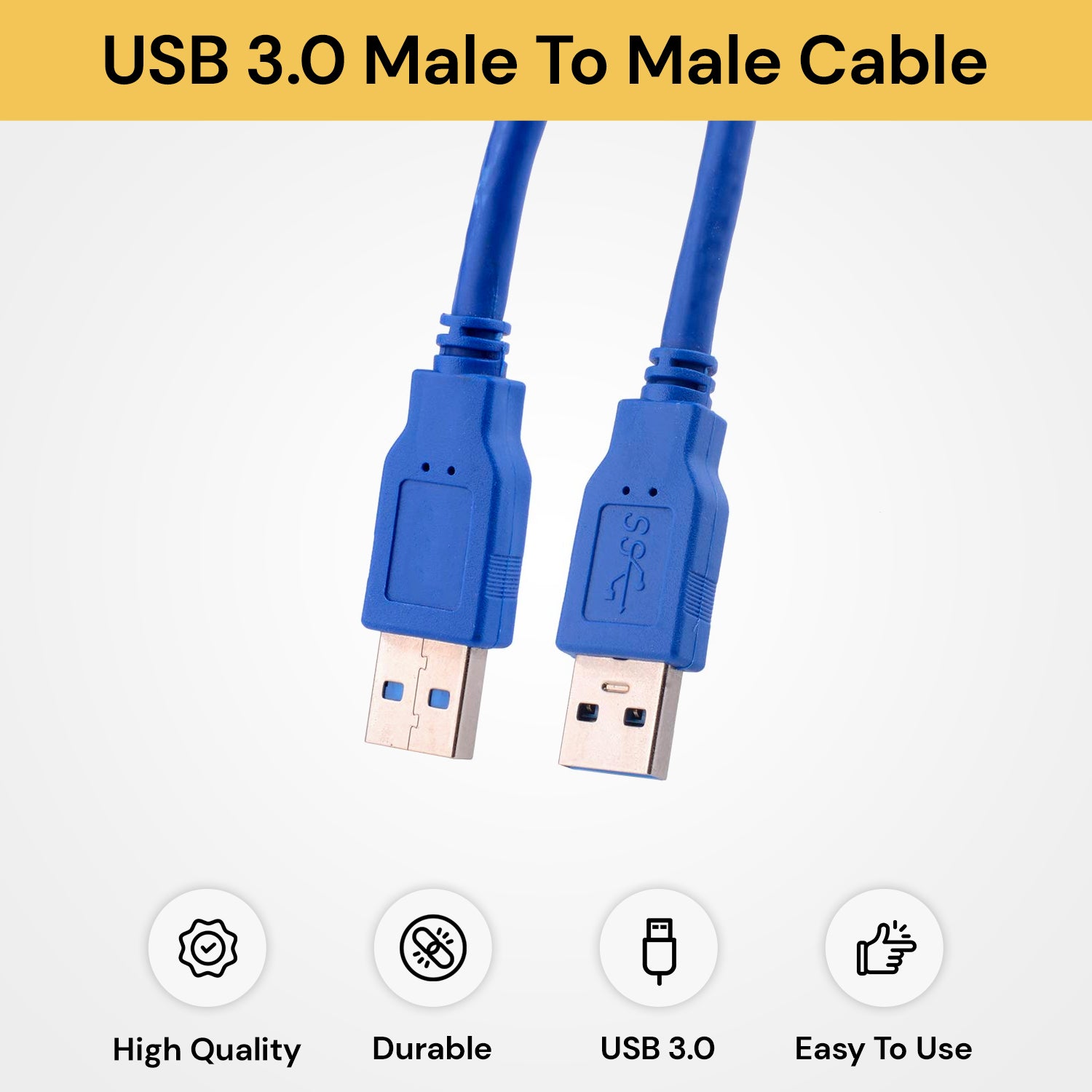System-S USB 3.0 Cable 30 cm Type B Male to Type A Male Angle in Blue System-S USB 3.0 Cable 30 cm Type B Male to Type A Male Angle in Blue