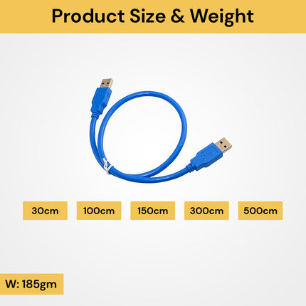 USB 3.0 Male To Male Data Cable