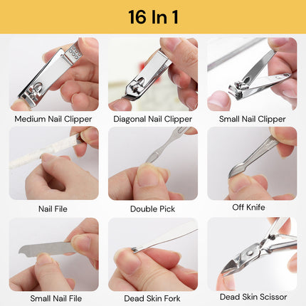 16 in 1 Manicure Pedicure Kit