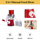 3 In 1 Manual Food Cutter Slicer Grater