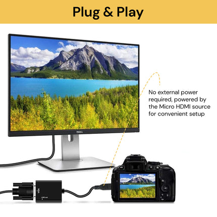 Micro HDMI to VGA + Audio Adapter