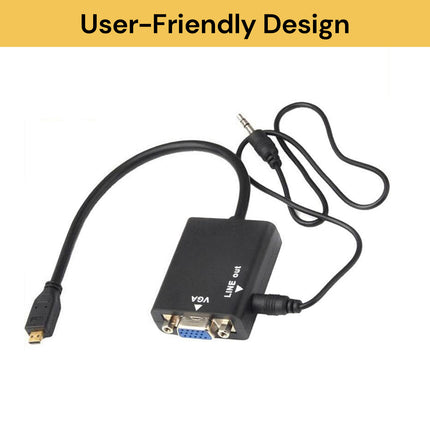 Micro HDMI to VGA + Audio Adapter