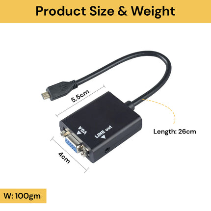 Micro HDMI to VGA + Audio Adapter
