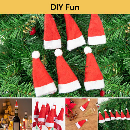 10PCs Mini Santa Claus Hat Decoration